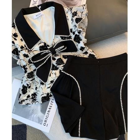 PS24852# 小香风套装新款女夏季时尚洋气高级感短裤两件套 服装批发女装直播货源
