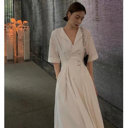 PS31705# 白色连衣裙新款女夏赫本风法式气质女装设计感小众长裙西装裙 服装批发女装直播货源