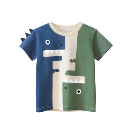 TR23065# 品牌童装夏季款 韩版儿童短袖T恤恐龙宝宝衣服一件代销 童装批发儿童服饰货源