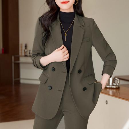 TR54220# 灰色西装外套女秋季新款休闲工作服正装高级感职业装西服套装