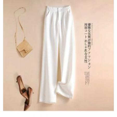 TR57183# 白色阔腿裤女...