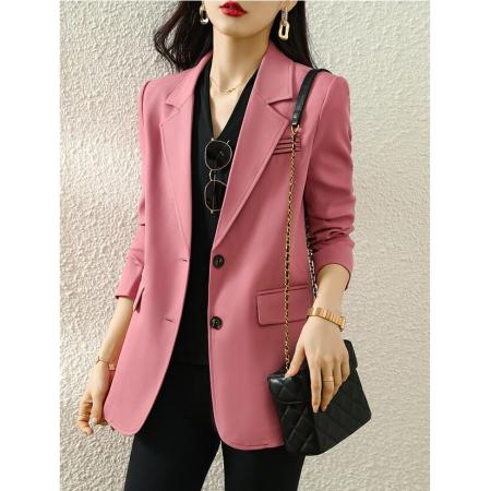 TR59665# 粉色西装外套...