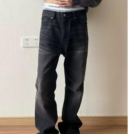 TR62103# 男牛仔休闲长裤黑色S-3XL 高质量  服装批发男装货源男装批发