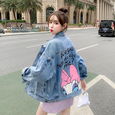 TR66292# 牛仔短外套女...