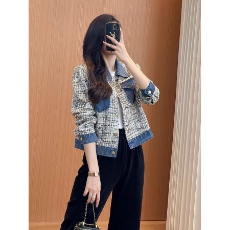 TR66886# 牛仔小香风外...