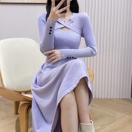 TR67064# 黑色连衣裙女...