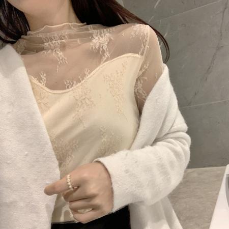 TR67086# 加绒蕾丝打底...
