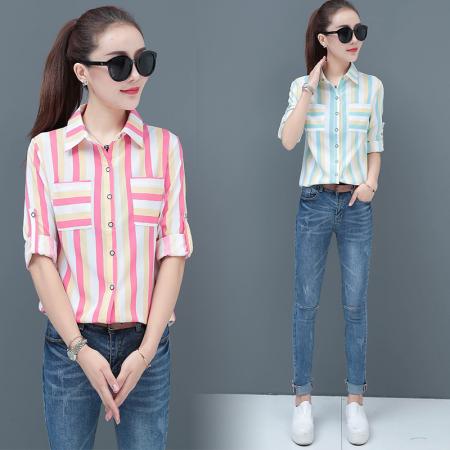 TR67346# 衬衫女春秋新...