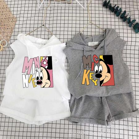 LN14423# 夏季新款韩版童装男女童背心短裤套装宝宝婴儿儿童夏装洋气两件套