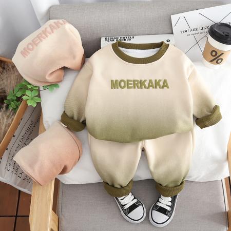 LN14489# 男童春秋装套装新款儿童中小童韩版卫衣运动帅气时髦两件套