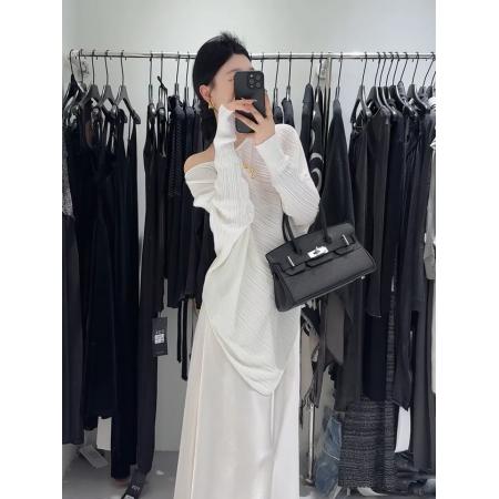 FA37236# 秋季不规则宽松大板型毛针织衫女秋时尚上衣 服裝批發女裝批發服飾貨源