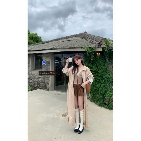 FA37317# 白水女奶皮蕾丝T蕾丝花边V领T恤女秋季韩系设计感收腰显瘦上衣 服裝批發女裝批發服飾貨源