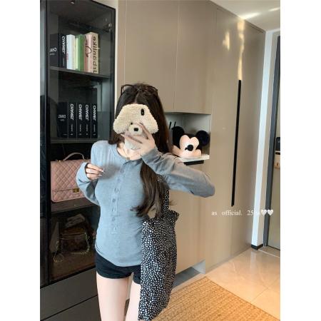 FA37428# 美式粉色长袖T恤早春新款辣妹内搭打底衫显瘦上衣 服裝批發女裝批發服飾貨源