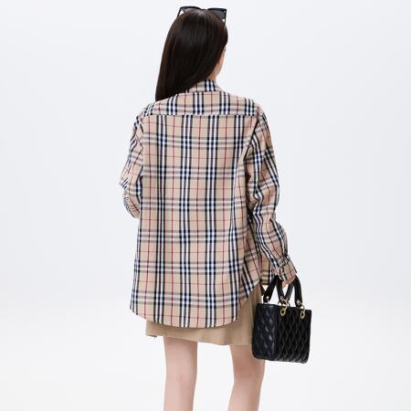 FA37691# 早秋季新款韩版时尚气质显瘦格子衬衫女宽松休闲吊带裙两件套 服裝批發女裝批發服飾貨源