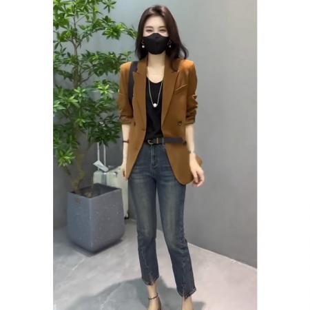 FA37710# 职业高级感西装外套女春秋季新款盐系轻熟气质 服裝批發女裝批發服飾貨源