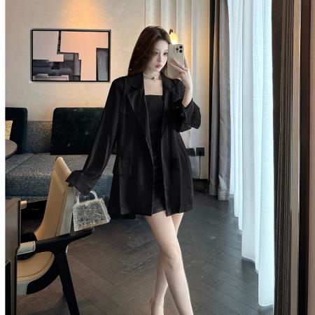 FA37738# 高级感西装外套女纯欲性感包臀内搭抹胸连衣裙辣妹穿搭两件套 服裝批發女裝批發服飾貨源