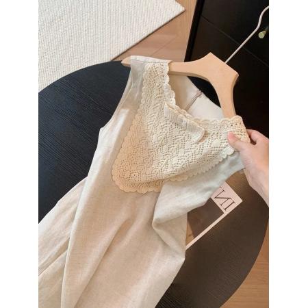 FA37800# 法式优雅风时尚名媛露背蝴蝶结波点吊带连衣裙女夏季新款裙子 服裝批發女裝批發服飾貨源