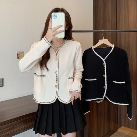 FA37830# 秋装大码女装气质小香风宽松短款上衣M-4XL200斤 服裝批發女裝批發服飾貨源