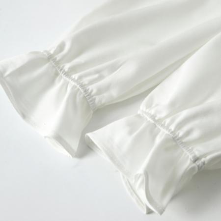 FA37868# VEGA高腰荷叶轻复古宫廷法式花边衬衣 服裝批發女裝批發服飾貨源