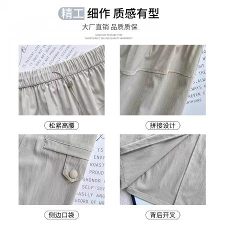 FA38056# 口袋工装裙女夏季薄新款高腰休闲显瘦小众中长款a字小个子半身裙  服裝批發女裝批發服飾貨源
