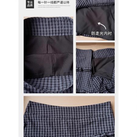 FA38059# 多巴胺蓝色格子半身裙女夏季薄新款温柔风短裙显瘦a字蛋糕裙  服裝批發女裝批發服飾貨源