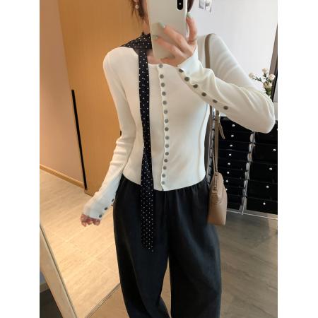 FA38098# 图法式单排扣长袖羊毛针织开衫女早秋新款修身显瘦上衣 服裝批發女裝批發服飾貨源