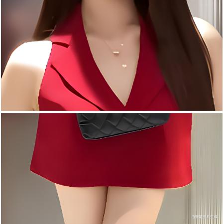 FA38130# 法式气质轻熟风Polo领无袖连衣裙女夏季御姐性感修身显瘦包臀短裙 服裝批發女裝批發服飾貨源