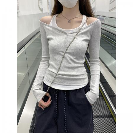 FA38257# 秋季韩版撞色...
