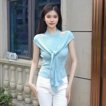 FA38294# 网红女装新款修身时尚气质削肩舒适针织背心+披肩两件套女装 服裝批發女裝批發服飾貨源