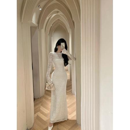 FA38408# 高级感蕾丝连衣裙两件套 服裝批發女裝批發服飾貨源