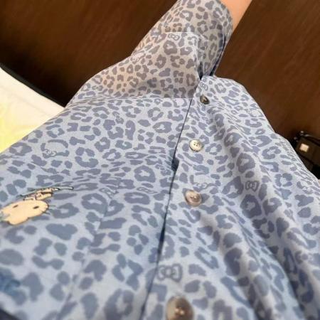 FA38443# 豹纹印花睡衣女款夏季新款休闲家居服花边短裤套装 服裝批發女裝批發服飾貨源