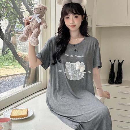 FA38473# 夏季新款睡衣女带胸垫莫代尔裙甜美家居服 服裝批發女裝批發服飾貨源