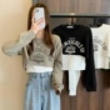 两件套短款卫衣女春秋薄款吊带背心 服裝批發女裝批發服飾貨源