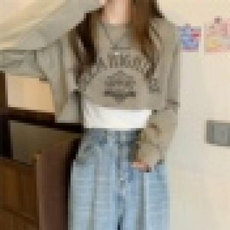 FA38498# 两件套短款卫衣女春秋薄款吊带背心 服裝批發女裝批發服飾貨源