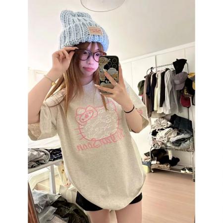 刺绣【纯棉】螺纹领+包边拉肩 服裝批發女裝批發服飾貨源