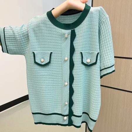 FA38601# 秋冬装针织女短袖上衣减龄T恤 服裝批發女裝批發服飾貨源