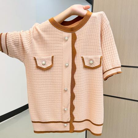 FA38601# 秋冬装针织女短袖上衣减龄T恤 服裝批發女裝批發服飾貨源