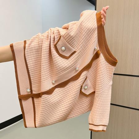 FA38601# 秋冬装针织女短袖上衣减龄T恤 服裝批發女裝批發服飾貨源