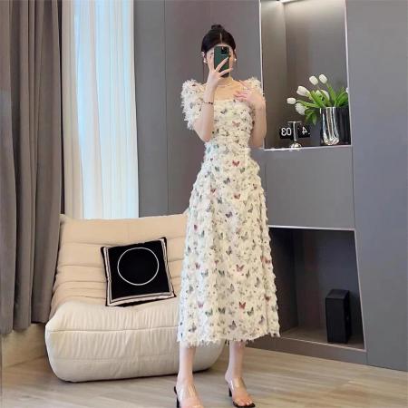 FA38631# 法式蝴蝶印花...