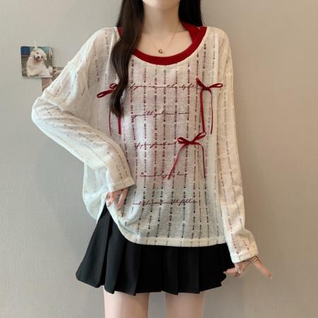 FA38654# 大码女装微胖mm显瘦甜辣风罩衫上衣＋挂脖吊带两件套 服裝批發女裝批發服飾貨源