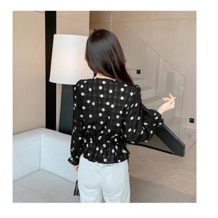 FA38728# 秋季新款休闲圆领撞色上衣T桖 服裝批發女裝批發服飾貨源