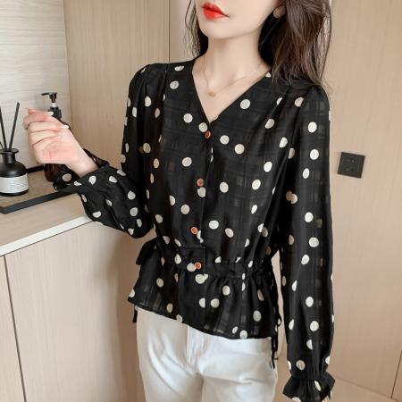 FA38728# 秋季新款休闲圆领撞色上衣T桖 服裝批發女裝批發服飾貨源