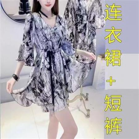 YF5827# 图片色甜美微喇...