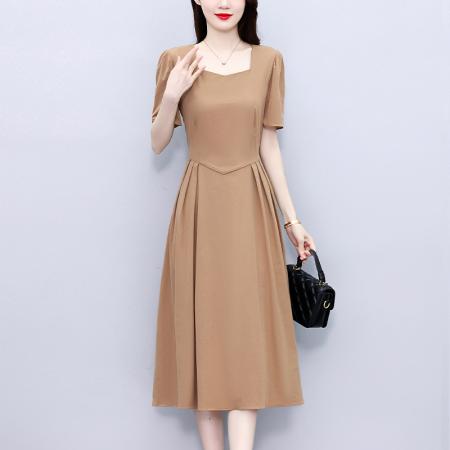 FA38907# 连衣裙女夏季新款高级感小个子气质收腰显瘦精致休闲裙子 服裝批發女裝批發服飾貨源