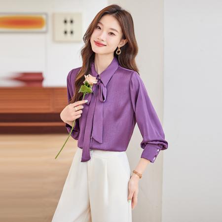 FA38915# 设计感气质职业女装衬衫秋季新款修身显瘦OL通勤百搭衬衫 服裝批發女裝批發服飾貨源