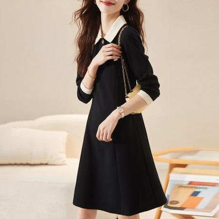 FA39095# POLO领职业通勤连衣裙女士春秋季新款爆款小个子气质短裙子 服裝批發女裝批發服飾貨源