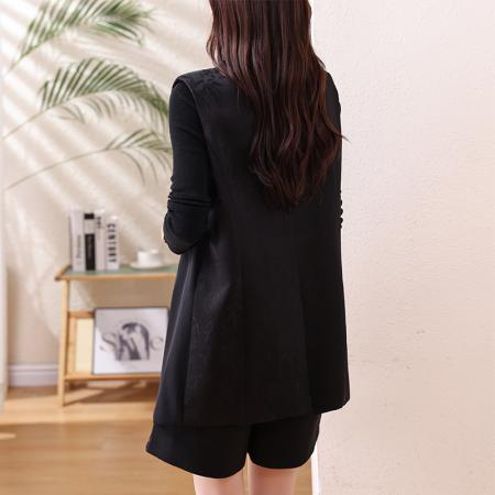 FA39151# 复古提花马甲女秋冬新款大码胖mm西装领马甲坎肩外套 服裝批發女裝批發服飾貨源