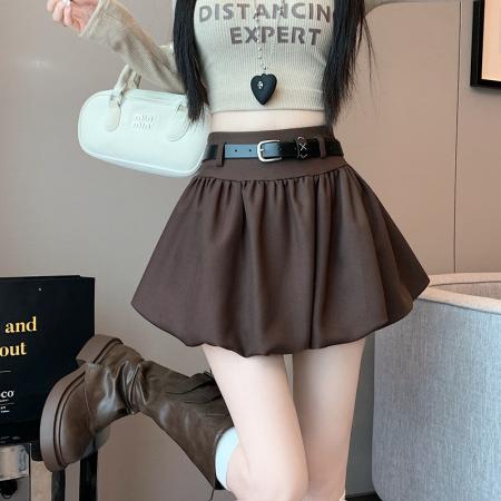 FA39177# 早秋西装花苞半身裙高级灰色少女蛋糕裙短裙 服裝批發女裝批發服飾貨源