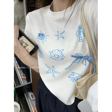 FA39255# 水柔棉双面短袖t恤夏新款修身短款圆领上衣韩版女装  服裝批發女裝批發服飾貨源