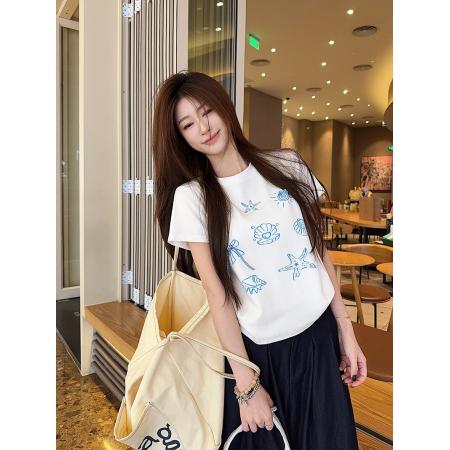 FA39255# 水柔棉双面短袖t恤夏新款修身短款圆领上衣韩版女装  服裝批發女裝批發服飾貨源